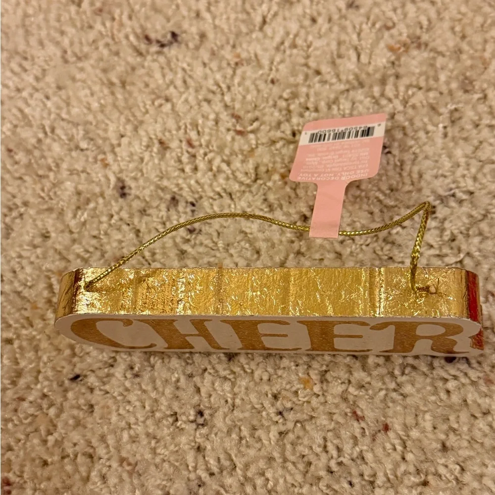 Target Gold and Cream 'Cheer' Ornament
